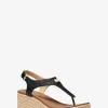 Laney Saffiano Leather Espadrille Wedge Sandal