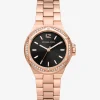 Lennox Pav&eacute; Rose Gold-Tone Watch