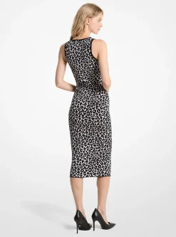 Leopard Jacquard Knit Dress