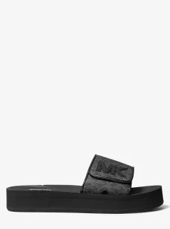 Logo Platform Slide Sandal