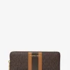 Logo Stripe Continental Wristlet