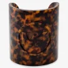Logo Tortoiseshell Acetate Cuff