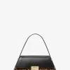 Ludlow Medium Leather and Cheetah-Print Calf Hair Shoulder Bag