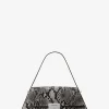 Ludlow Medium Snake Embossed Leather Shoulder Bag