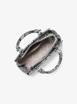 Marilyn Small Snake Embossed Leather Crossbody Bag