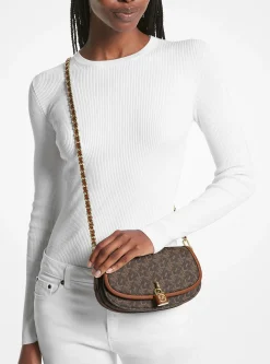 Mila Small Empire Signature Logo Shoulder Bag