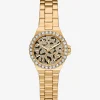 Mini Lennox Animal Pav&eacute; Gold-Tone Watch