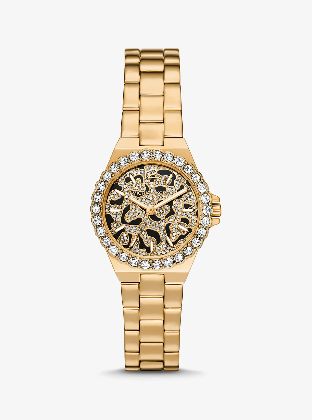Mini Lennox Animal Pavé Gold-Tone Watch