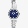 Mini Lennox Pav&eacute; Silver-Tone Watch