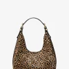 Nolita Small Cheetah Print Calf Hair Hobo Shoulder Bag