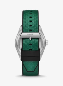 Oversized Accelerator 2.0 Silver-Tone and Textured Silicone Watch