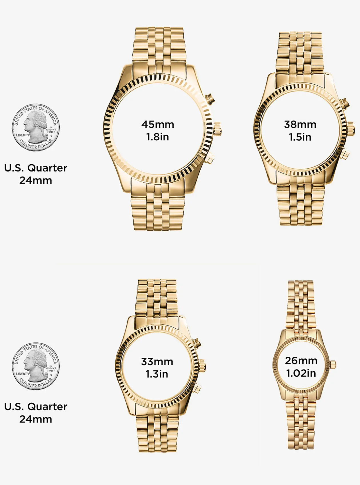 Oversized Bradshaw Gold-Tone Watch