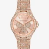 Oversized Camille Pav&eacute; Rose Gold-Tone Watch
