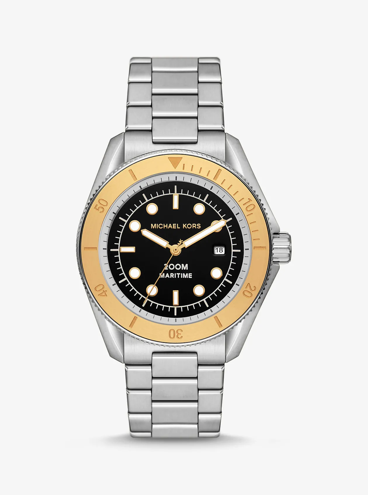 Oversized Maritime Silver-Tone Watch
