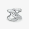Oversized Precious Metal-Plated Brass Curb-Link Cuff