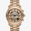 Oversized Runway Beige Gold-Tone Watch
