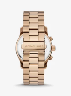 Oversized Runway Beige Gold-Tone Watch