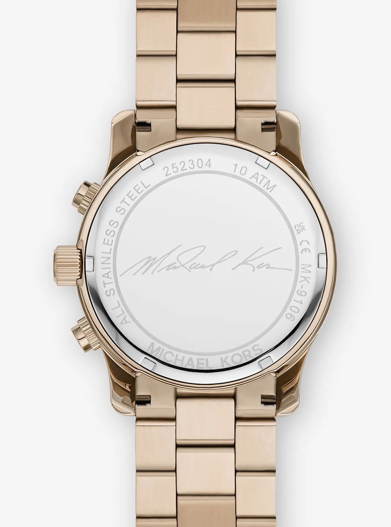 Oversized Runway Beige Gold-Tone Watch