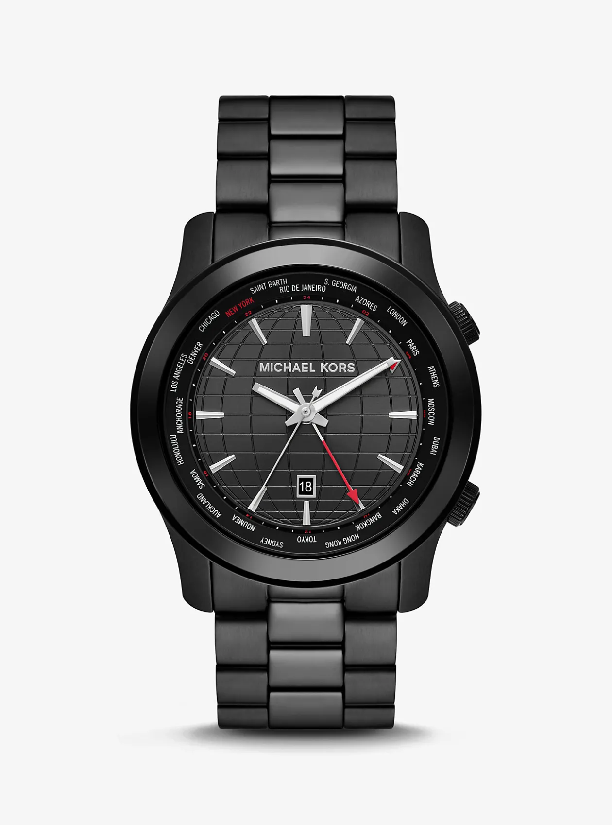 Oversized Runway Black-Tone Watch