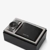 Oversized Slim Runway Gunmetal Watch And Jet Set Charm Leather Wallet Gift Set