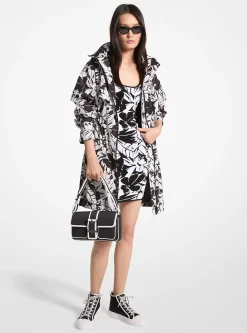 Palm Print Woven Anorak