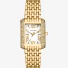 Petite Emery Pav&eacute; Gold-Tone Watch