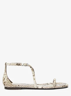 Polly Python Embossed Leather Sandal