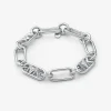 Precious Metal-Plated Brass Chain Link Bracelet
