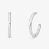Precious Metal-Plated Brass Small Hoop Earrings