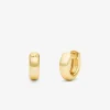 Precious Metal-Plated Huggie Hoop Earrings