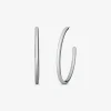 Precious-Metal Plated Brass Large Hoop Earrings