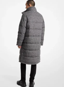 Prince Of Wales Quilted Puffer Coat