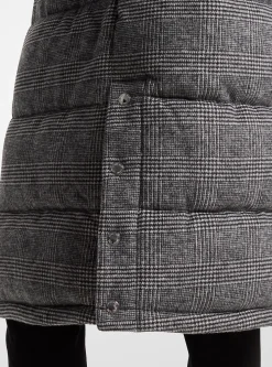 Prince Of Wales Quilted Puffer Coat