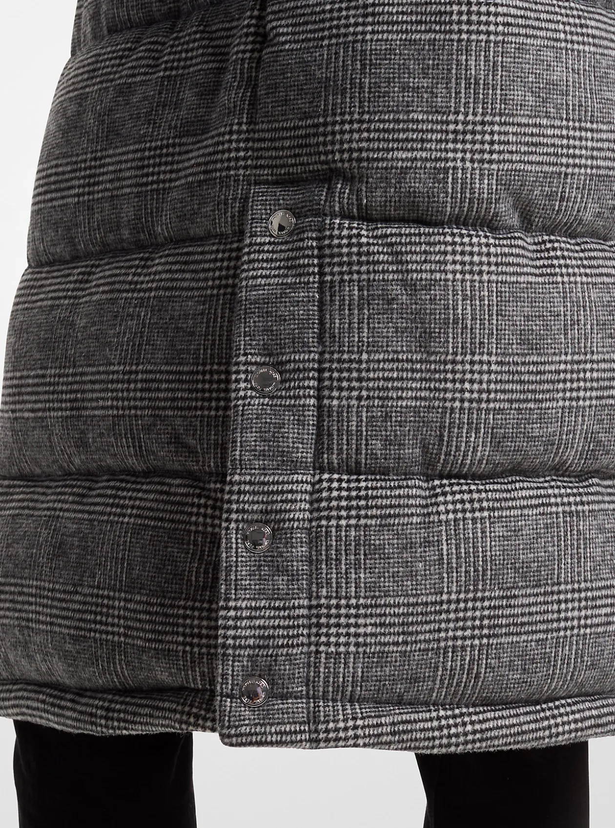 Prince Of Wales Quilted Puffer Coat