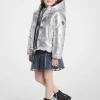 Quilted Metallic Puffer Jacket