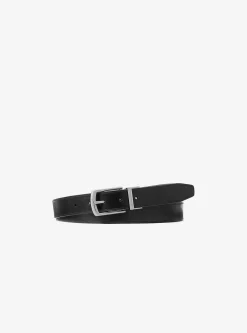 Reversible Leather and Snake Embossed Belt