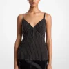 Rhinestone Georgette Camisole Tank Top