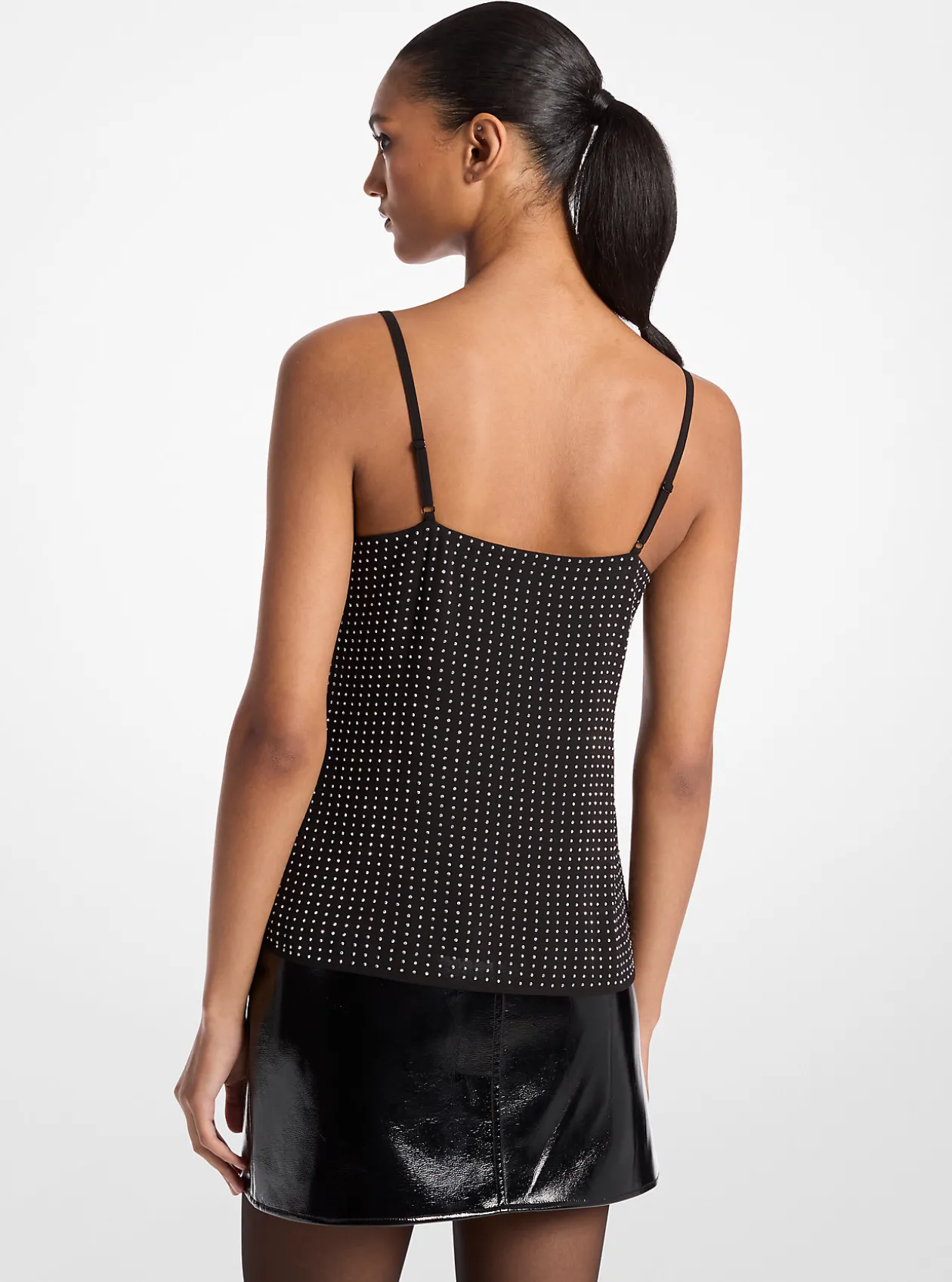 Rhinestone Georgette Camisole Tank Top
