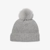 Ribbed Cashmere Beanie Hat