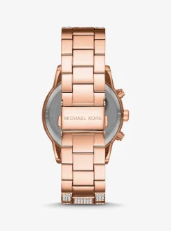 Ritz Pav&eacute; Rose Gold-Tone Watch