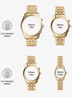 Ritz Pav&eacute; Silver-Tone Watch