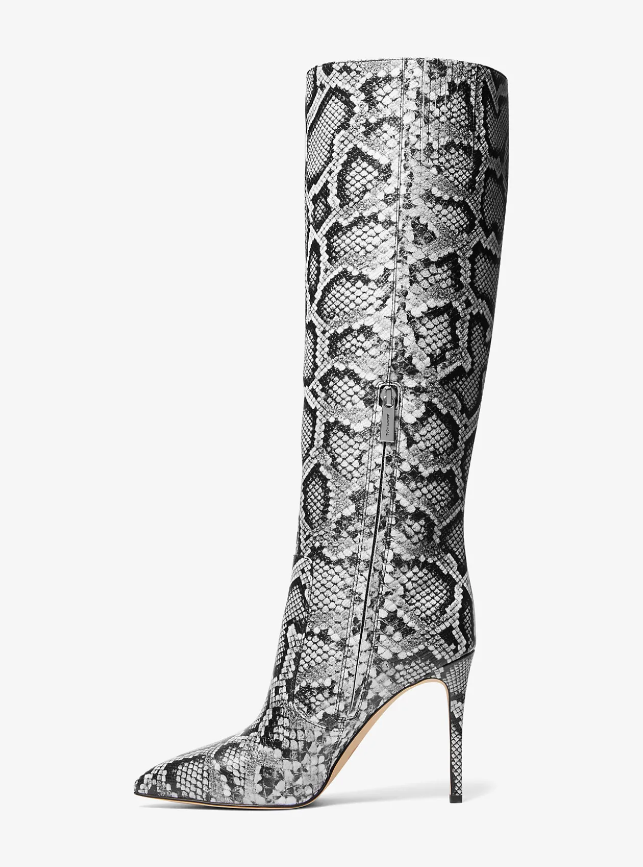 Rue Snake Embossed Leather Knee Boot