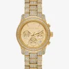 Runway Pav&eacute; Gold-Tone Watch