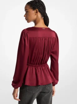Satin Long-Sleeve Top