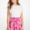 Sequined Logo Palm T-Shirt Dress