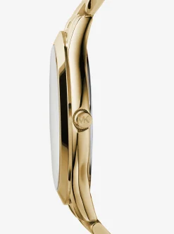 Slim Runway Gold-Tone Stainless Steel Watch
