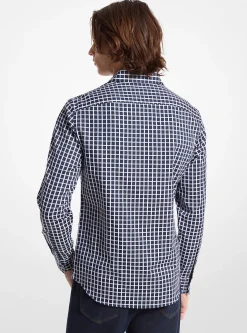Slim-Fit Woven Plaid Shirt