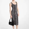 Snake Print Jacquard Dress