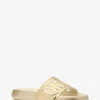 Splash Metallic Leather Slide Sandal