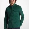 Stretch Cotton Blend Utility Shirt